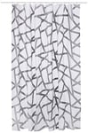 Spirella Rideau de Douche Bizarre Argent (Lifestyle) 180 x 200 cm, Polyester, Gris, 200x180 cm