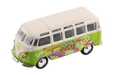 Maisto Pullback-bil - VW Samba Hippie Line Buss 11,4 cm Grön