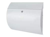 Postbox Burg Wächter Toscana 856 W Stålplatta Vit Nyckellås