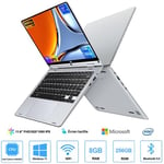 PC portable - 11.6Pouces FHD - 8 Go de RAM 256 Go SSD - Intel Celeron N4020 - Windows 11 PRO - Rotation à 360°- écran Tactile - Bureautique