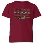 Back To The Future Destination Clock Kids' T-Shirt - Burgundy - 3-4 Years