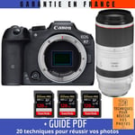 Canon EOS R7 + RF 100-500mm F4.5-7.1 L IS USM + 3 SanDisk 128GB Extreme PRO UHS-II SDXC 300 MB/s + Guide PDF ""20 techniques pour r?ussir vos photos