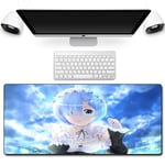 HOTPRO Anime Large Gaming Mouse Pad,Improved Precision and Speed Non-slip Rubber Base Water Resistant Stitched Edge Keyboard Mousemat,for PC Computer Laptop(800X300X3MM) Life In A Different World-3