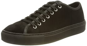 BOSS Womens Katie Low-Cut S Suede Trainers with Cupsole Structure and Tonal Trims Size 9 Black