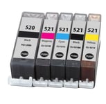 PGI520 BK CLI521 BK,C,M,Y Ink Cartridge SET for CANON PIXMA MP620 MP630 MX870