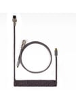 Coiled Aviator USB-C Cable Straight - Grey - Upgrade Accessories - Grå
