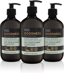 Goodness Oud, Cedar & Amber Natural Hand Wash, 500 ml (Pack of 3) - Vegan Frien