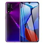 szkn NAVA5 Pro Explosion Real 6.3 Inch HD Screen Full Screen Face Recognition Smartphone purple UK Plug