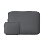 RAINYEAR Housse 15 Pouces Ordinateur Portable de Protection Sacoche Laptop Sleeve avec Accessoires Pochette Compatible avec 15,4 MacBook Pro Spécialement pour Modèle A1938 A1707 A1990(Gris)