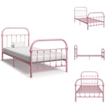 Sängar & sängramar - Living Sängram rosa metall 90x200 cm
