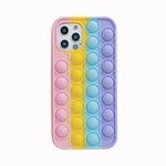 Phone Case,For IPhone 7 8 XS XR 11 12 Pro Max SE Case Cover Reliver Stress Pop Toys Push It Bubble Antistress Sensory Game Kid (iPhone12 Pro Max 6.7,Color)