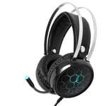 pc gaming headset SFBBBO 7.1 Gaming Headset with Microphone Headphones Surround Sound USB Wired Gamer Earphone for PC Computer RGB Light 3.5mmLongMIC