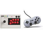 Arcade Stick pour Nintendo Switch/Windows & SN30 Pro USB Gamepad Grey Edition pour Nintendo Switch