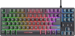 Trust Gaming TKL Keyboard with UK Layout GXT 833 Thado - Compact Tenkeyless Des