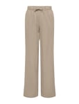 Onlcaro Mw Linen Bl Pull-Up Pant Cc Pnt Bottoms Trousers Linen Trousers Beige ONLY