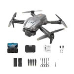 RC Drone, 4K Kamera, Foldbar Helikopter, Grå 1 batteri