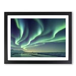 Righteous Aurora Borealis H1022 Framed Print for Living Room Bedroom Home Office Décor, Wall Art Picture Ready to Hang, Black A2 Frame (64 x 46 cm)