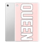 Pnakqil New Fire HD8 2018/2017 / 2016 Case Clear Silicone Gel TPU with Pattern Cute Transparent Rubber Shockproof Soft Protective Back Case Cover for New Fire HD 8 2016/2017 / 2018, Queen