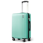 LUGG Valise ABS de 71,1 cm avec serrure d'indentation TSA, poignée de chariot en aluminium, roues pivotantes à 360°, matériau résistant à l'eau et durable, compatible avec les compagnies aériennes (75