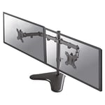 Newstar FPMA-D550DDBLACK Full Motion Dual Desk Stand for two 10-32" Monitor Screens, Height Adjustable - Black