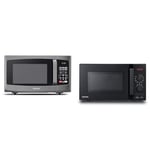 Toshiba 800w 23L Microwave Oven with Digital Display, Auto Defrost, One-touch Express Cook with 6 Pre-Programmed Auto Cook - Black - ML-EM23P & 800w 20L Microwave Oven with 8 Auto Menus - Black