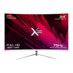 [CLEARANCE] X= XG24CURV-W 23.8" Curved Full HD VA 75Hz Adaptive-Sync/FreeSync HDMI White Gaming Monitor