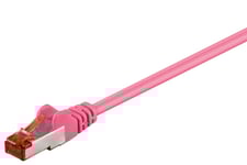 Wentronic Goobay Cat 6 Patchkabel, S/Ftp (Pimf), Magenta, 3 M - Lszh Halogenfri, Koppar (93439)