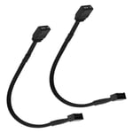 2x RGB 4Pin Fan Hub to Standard ARGB 3Pin 5V Adapter Cable for NZXT Fan