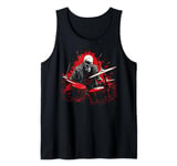 Skeleton Drummer Guy Rock And Roll Band Rock On Drum Kit Tank Top