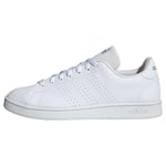 Adidas Homme Advantage Base Court Lifestyle Shoes Sneaker, FTWR White/Green, Fraction_37_and_1_Third EU