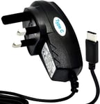 2A Charger for Nokia G10 -TYPE C 3 Pin Mains Wall Charger Adapter for Nokia G10 By KP TECHNOLOGY (BLACK)