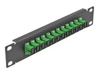 Delock - Patch-Panel - Kan Monteras I Skåp - Sc Sm X 12 - Svart, Grön - 1U - 10"