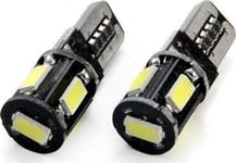 Amio Canbus Led-Lampor 5Smd 5730 T10 (W5w) Vit