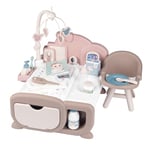 Smoby - Baby Nurse - Nursery Cocoon - Espaces Soin, Nuit et Repas - Babyphone Electronique - 19 Accessoires - Fabriqué en France - 220379