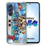 Cokitec Coque Renforcée en Verre Trempé pour Samsung Galaxy A54 5G Manga One Piece Sunny