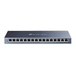 TP-Link SG116 Switch Ethernet 16 Ports RJ45 Métal Gigabit 10/100/1000 Mbps, switch RJ45, switch 16 ports gigabit avec position bureau ou au mur, Garantie à Vie Idéal PME et TPE