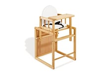 Pinolino Chaise haute combinée "Lene" Pinolino, facilement transformable en combinaison chaise-table, dimensions 44 x 50 x 88 cm