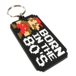 RETRO SUPER MARIO KEYRING 80's Style Rubber Car House Keychain OFFICIAL NINTENDO
