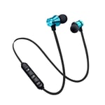 B Blesiya Wireless Headphones Bluetooth Earphone XT11 Neckband Sport Bass Headset Handsfree Earbuds with Micphone for Samsung - Blue, as described