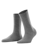 FALKE Women's Softmerino W SO Wool Cotton Plain 1 Pair Socks, Grey (Light Grey Melange 3830), 7-8