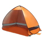 GDD Beach Tent Camping Tent Awning Instant Pop-Up Open Automatic Camping Tent Beach Tent 2 Persons Tent Anti Uv Awning Tents Outdoor Sunshelter 200X120X130Cm-Orange