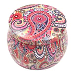 Retro Floral Iron Storage Boxes Wedding Candy Packing Box Red