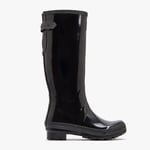 Joules FIELD WELLY GLOSS Womens Waterproof Rubber Wellington Rain Boots Black 6