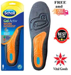 Scholl Men'S Gel Active Work Insoles Genuine Inner Sole Work Shoe Boots Comfort