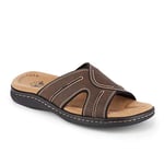 Dockers Homme Sunland Sandale Glissante, Marron foncé, 48.5 EU