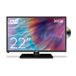 Cello ZF0222 22 inch Full HD LED TV , Built-in DVD Player , Made in UK , Freeview TV HD , Satellite Receiver , HDMI , USB 2.0 , Record Live ,TV with DVD Player Built in, Perfect for Your Kitchen