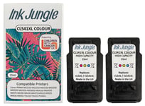 2x CL541XL 15ml Colour Refilled Ink Cartridges For Canon PIXMA MX395 Printer