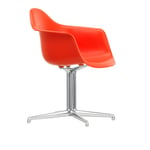 Vitra - Eames Plastic Armchair DAL - 03 Poppy Red - Aluminium Polished