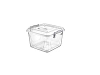 Plastic Pantry Box Transparent Storage Box Container Clip Handle Food Grade BPA Free Plastic Kitchen-Food-Flour-Storage-Container-Tub-Box-Biscuits (1, 6 Litre)