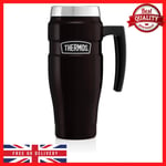 Thermos 101834 Stainless King Travel Mug, Matt Black, 470 ml Black Coffee Cup UK